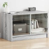 Furnova TV omarica s steklenimi vrati siva sonoma 68x37x42 cm, (21922742) | Shoptok.si