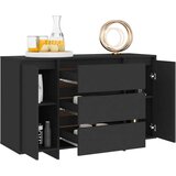  Komoda s 3 ladice crna 120 x 41 x 75 cm od iverice | shoptok.hr