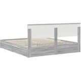 Krevet s od storage Siva Sonoma 200 x 200 cm Konstruirano drvo | shoptok.hr