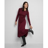 Polo Ralph Lauren Dolge obleke BRENDY KNITFIT FLAREDRESSES Bordo | Shoptok.si
