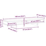 vidaXL Stalak za monitor boja hrasta 100x27x15 cm konstruirano drvo | shoptok.hr