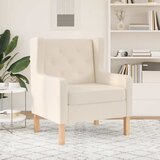 vidaXL Fotelja od tkanine krem bijela | shoptok.hr