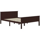  Posteljni okvir temno rjav iz trdne borovine 140x200 cm, (20648459) | Shoptok.si