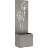 vidaXL Vrtni Sadič s Dekorativnom Pločom Rđa 50 x 140 cm | shoptok.hr