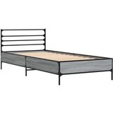 vidaXL Posteljni okvir siva sonoma 75x190 cm inženirski les in kovina, (21155899) Cene
