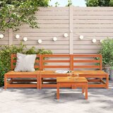  Vrtne sofe bez naslona za ruke 3 kom smeđe 70x70x67cm borovina | shoptok.hr