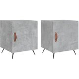  Noćni ormarići 2 kom boja betona 40x40x50 cm konstruirano drvo | shoptok.hr