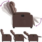  Naslanjač rjavo umetno usnje, (20928387) | Shoptok.si