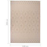  Vanjski tepih ravnog tkanja 140 x 200 cm smeđe pruge | Eponuda.com