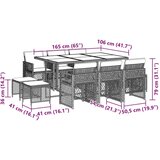 vidaXL vrtna jedilna garnitura 11-delna z blazinami sv. siv pe ratan | Shoptok.si