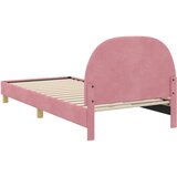 Otroški posteljni okvir z vznožjem Roza 80 x 200 cm Žamet, (5000104636) | Shoptok.si