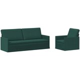  Set sofe 2 pcs Tamnozelena Tkanina - Tamnozelena 1-sjedalni + 3-sjedalni (180 cm) | shoptok.hr