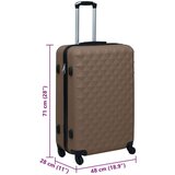 vidaXL Čvrsti kovčeg s kotačima smeđi ABS | shoptok.hr