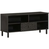TV ormarić crni 100 x 33 x 46 cm od masivnog drva manga Cijene