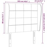  Uzglavlje s ušima tamnoplavo 103x23x118/128 cm baršunasto | shoptok.hr