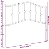  Kovinsko posteljno vzglavje črno 107 cm | Shoptok.si