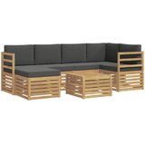  Set vanjskih sofa 7 pcs Bijela i antracit Poliester | shoptok.hr