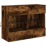 vidaXL Zidni TV ormarić s LED svjetlima boja hrasta 78 5x30x60 5 cm | shoptok.hr