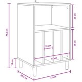  Stalak za gramofon Betonska siva 47 x 39,5 x 74,5 cm | shoptok.hr