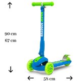 Milly Mally romobil na 3 kotača Scooter Magic plavo - zeleni | shoptok.hr
