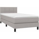 box spring s madracem LED svjetlosivi 90x190 cm tkanina | shoptok.hr