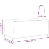  Navlaka za vanjski namještaj Crna 240 x 140 x 90 cm 420D | shoptok.hr