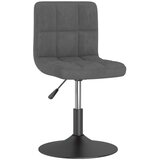 Furnova Vrtljiv barski stolček temno siv žamet, (21948883) | Shoptok.si