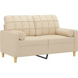  Dvosjed s ukrasnim jastucima krem 120 cm od tkanine | shoptok.hr