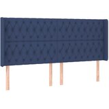 Maison Chic Vzglavna omarica - Nočna omarica - Posteljna omarica z ušesi modro 183x16x118/128 cm blago, (21709918) | Shoptok.si