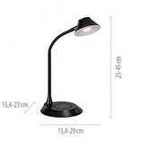 Just LIGHT. 14414-18-LED prigušiva stona lampa sa mogućnošću punjenja PUCKI LED/4,5W/230V crna | Eponuda.com