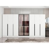 Hanah home ormar sa reflektujućim staklom Nisa 20609, 360 cm, beli Cene