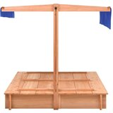 vidaXL Pješčanik od jelovine s krovom 112 x 112 x 112 cm | shoptok.hr