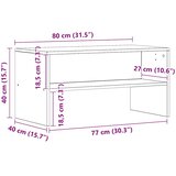 TV ormarić Artisan hrast 80x40x40 cm izrađeno drvo | shoptok.hr