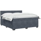  Boxspring krevet s madracem Tamnosiva 180 x 200 cm Baršun | shoptok.hr