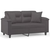  Dvosjed s ukrasnim jastucima sivi 120 cm od umjetne kože | shoptok.hr