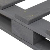  Okvir za krevet od paleta sivi 140 x 200 cm od masivne borovine | shoptok.hr