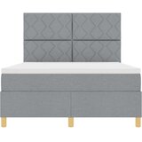 Box LED Box Spring Postelja Svetlo siva 140 x 190 cm blago, (5000127478) | Shoptok.si