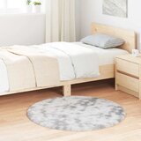 vidaXL Košata preproga svetlo siva 100x100 cm poliester Cene