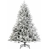  Umjetno božićno drvce s kuglicom 150 cm 150 LED lampica - Zelena i bijela 150 cm s LED-ima i srebrnim lopticama | shoptok.hr