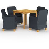  5-dijelni vrtni blagovaonski set tamnosivi | shoptok.hr