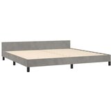  Za krevet s uzglavljem svjetlosivi 200x200 cm baršunasti | shoptok.hr