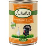  Varčno pakiranje Lukullus naravna hrana 24 x 400 g - Adult Puranja srca & goska | shoptok.hr