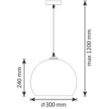  Luster na sajli OTIS 1xE27/20W/230V prečnik 30 cm | Eponuda.com