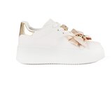 Shelvt White and gold sneakers with gold accessories | Shoptok.si