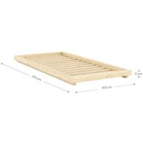 Karup postelja iz masivnega bora brez vzglavja z letvenim dnom 90x200 cm v naravni barvi dock – | Shoptok.si