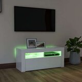 vidaXL TV ormarić s LED svjetlima visoki sjaj bijeli 90 x 35 x 40 cm | shoptok.hr