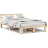  Okvir kreveta od borovine Prirodni Masivna borovina 120 x 200 cm | shoptok.hr