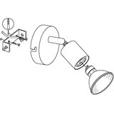 Eglo buzz-led spot/1, led 1x3w, 240lm, nikl-mat, DED9MMA | Eponuda.com