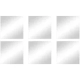 Stenska ogledala v kompletu 6 ks 10x10 cm –