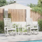 vidaXL gugalnice za vrt 2 kosi Bela 70x92x107,5 cm HDPE | Shoptok.si